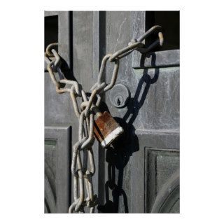 Lock & Chain Print