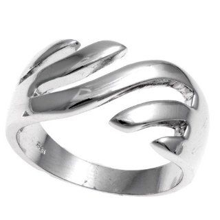Sterling Silver Woman's Unique Different Ring Fashion Comfort Fit 925 Band 11mm Size 9 Jewelry