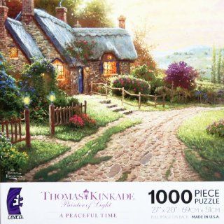 THOMAS KINKADE Painter of Light A PEACEFUL TIME 1000 Piece Jigsaw Puzzle Toys & Games