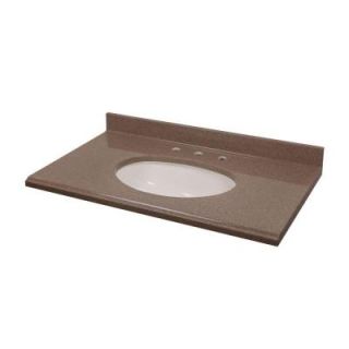 St. Paul Stone Effects 49 in. X 22 Vanity Top in Oasis with White Basin SEO4922 OA