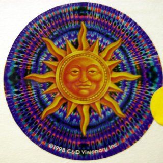 3" Cool Hippie Tye Dyed Sticker with Sun Celestial Decals 