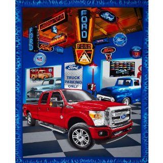 Ford F150 Truck Panel Red/Blue/Grey/Orange Fabric