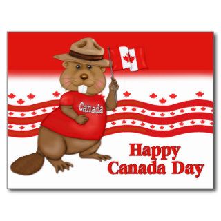 Canada Day Beaver postcard