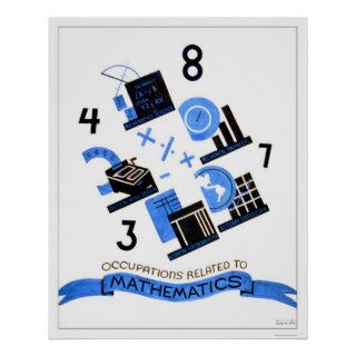 Mathematics Occupations 1936 WPA Posters