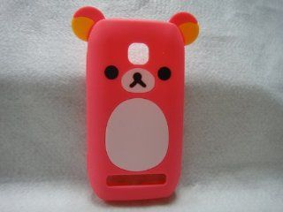 bear teddy 3D ear Cute lovely Soft Silicone Case Cover For NOKIA 603 PINK Cell Phones & Accessories