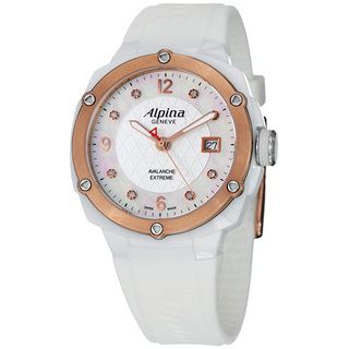Alpina Women's AL 240MPWD3AEC4 'Extreme' White Ceramic White Rubber Strap Watch Alpina Women's More Brands Watches