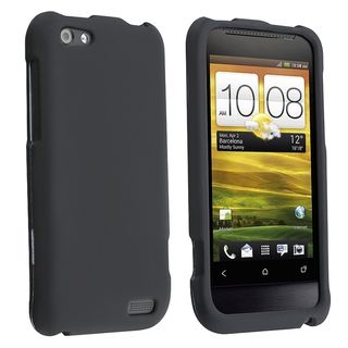 BasAcc Black Rubber Coated Case for HTC One V BasAcc Cases & Holders
