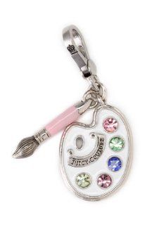Juicy Couture   Artist Paint Palette & Brush   Silver Plated Charm Clasp Style Charms Jewelry