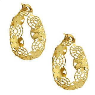 3/4" Stunning Moroccan Style Hoop Earrings Women 3/4 Inch; Thickness Is 7.00mm Jewelry