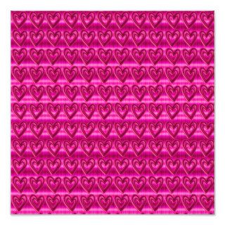Cute Trendy Tie Dye Pink Hearts Photographic Print