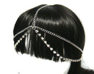 New Fashion Jewelry Ladies Silver Head Metal Chain w/Rhinestone IHC1018R Jewelry