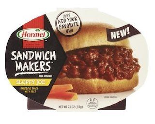 Hormel Sandwich Makers   Sloppy Joe   Just Add Your Favorite Bun  7.5 OZ Pack Of 6  Meat Bun  Grocery & Gourmet Food