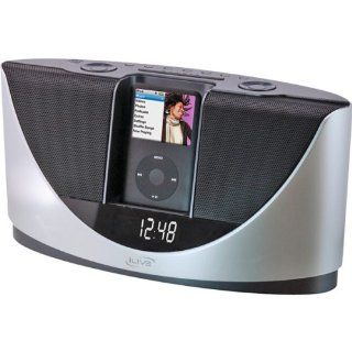 iLive IS608B Executive Speaker AM/FM Alarm Clock Radio with iPod Dock (Black)   Players & Accessories
