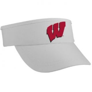 NCAA Wisconsin Badgers High Performance Running/Outdoor Sports Super Visor, White  Sports Fan Visors  Clothing