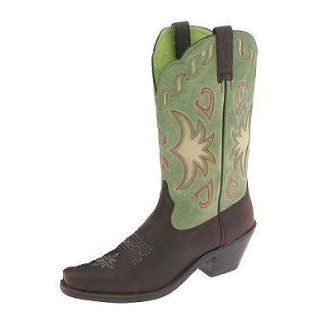 Women's Ariat 12" Manzanita Western Boots, COCOA/LIMETTA, 5.5 Shoes