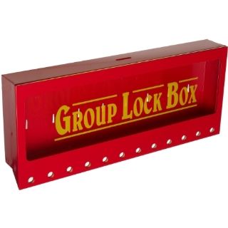 Brady Wall Mount Group Lock Box for Lockout/Tagout, Large, 7" Height, 16" Width, 2 1/4" Depth Industrial Lockout Tagout Kits