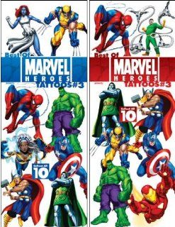 Best of Marvel Comic Heroes 3 Vending Tattoos Toys & Games