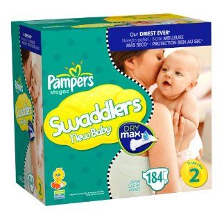 Pampers Swaddlers Dry Max Diapers, Size 2, 184 Count Health & Personal Care