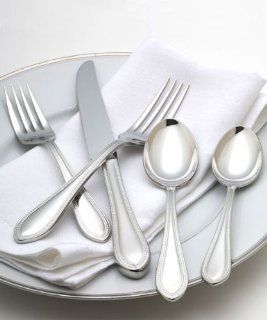 Waterford Brayton Bead 47 Piece 18/10 Stainless Steel Flatware Set with Caddy Kitchen & Dining