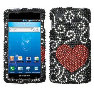 Samsung Captivate i897 (Galaxy S) Diamond Crystal Bling Protector Case   Curve Heart Cell Phones & Accessories