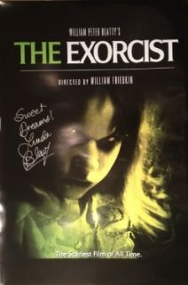 THE EXORCIST 27'x40' Movie Poster Signed Autographed LINDA BLAIR Auto w/ COA Entertainment Collectibles