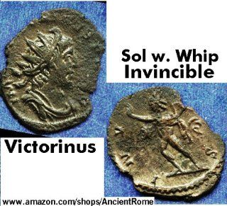 EMPORER VICTORINUS. "INVINCIBLE" SOL w. WHIP. Breakaway Gallic Empire. 