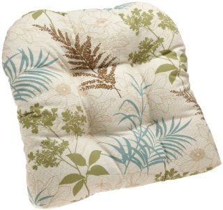 Brentwood Outdoor 20 by 20 Inch Wicker Chair Cushion, St. Lucia Surf   Chair Pads
