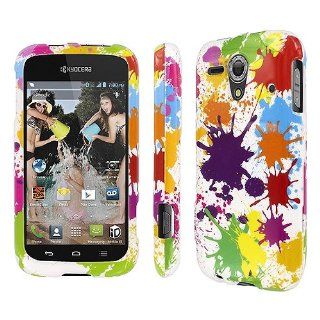 Colorful Paint Splatter Hard Case Cover for Kyocera Hydro Edge C5215 Cell Phones & Accessories
