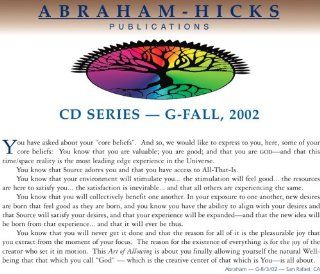 Abraham Hicks G Series Cd's   G Series Fall, 2002 SYour Well Being is Natural Esther Hicks, Jerry Hicks 9781935063216 Books