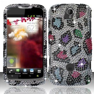 For Huawei myTouch Q U8730 (T Mobile) Full Diamond Design Cover   Colorful Leopard FPD Cell Phones & Accessories