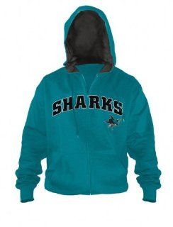 San Jose Sharks Conference Full Zip Hooded Sweatshirt  Athletic Sweatshirts  Sports & Outdoors