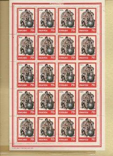 "Between the Acts", Norman Rockwell, Rwanda, Sheet, Mint  Collectible Postage Stamps  