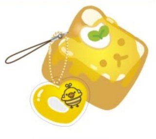San X Rilakkuma Squishy Honey Toast Cell Phone Strap (Kiiroitori/Heart) Toys & Games