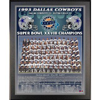 Healy Dallas Cowboys Super Bowl Xxviii Champions 13X16 Team Picture Plaque  Black 13 X 16 Inches  Sports Related Collectibles  Sports & Outdoors