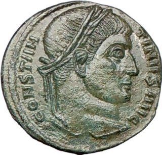 Constantine I the Great 322AD Aquileia Authentic Ancient Roman Coin WREATH 