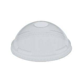 Solo DL639 0090 PETE Plastic Dome Cold Drink Cup Lid, 4 19/64" Diameter x 1 115/128" Height, Clear (Case of 500)