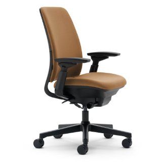 Amia Chair by Steelcase   Black Frame and Base   Camel Fabric   Task Chairs