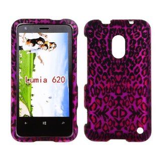 2D Hotpink Tiger Nokia Lumia 620 Case Cover Hard Case Snap on Cases Rubberized Touch Protector Faceplates Cell Phones & Accessories