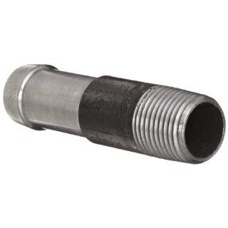 Dixon KRN641 King Unplated Steel Shank/Water Fitting for One Clamp, Round Nipple, 1/2" NPT Male x 3/4" Hose ID Barbed Industrial Hose Fittings