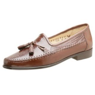 Zelli Men's Kalahari Ostrich Tassel Loafer,Brown Ostrich Leg,14 M Shoes