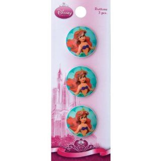 Wrights 881 621 Disney Button, Ariel, 1 Inch, 3 Pack   Novelty Buttons And Pins