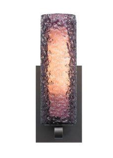 LBL Lighting PW623PRBZCF2HE Wall Lights with Transparent Amethyst Glass Rolled In Crystal Shades, Bronze   Wall Sconces  