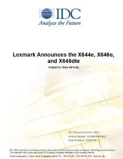 Lexmark Announces the X644e, X646e, and X646dte Riley McNulty Books