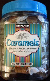 Kirkland Signature Soft Caramels, Net Wt 624g (1.38 Lb)  Caramel Candy  Grocery & Gourmet Food