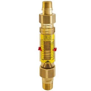 Hedland H625 010 R EZ View Flowmeter, Polyphenylsulfone, For Use With Water, 1.0   10 gpm Flow Range, 3/4" NPT Male Science Lab Flowmeters