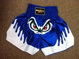 Muay Thai Shorts Embroidered Eyes Size L  Martial Arts Equipment  Sports & Outdoors