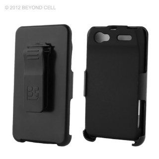 3 in 1 Combo Set Protector Case, Holster Belt Clip & Screen Guard for Motorola Electrify 2 (XT881)   Black Cell Phones & Accessories