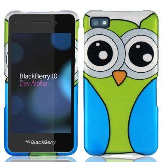 Green Blue Owl Snap On Hard Case Cover for Blackberry Laguna Z10 Cell Phones & Accessories