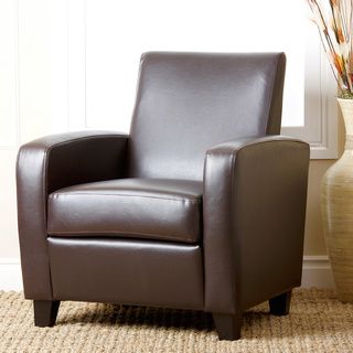 Abbyson Living Dark Brown Mercer Bonded Leather Club Chair
