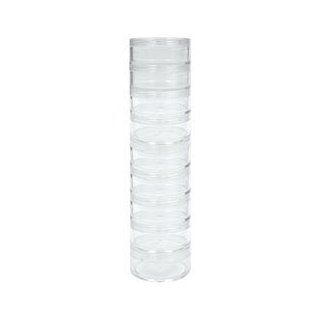 50 mL/1.7 oz. 9 Tier Clear Stackable Jar FSC652  Refillable Cosmetic Containers  Beauty